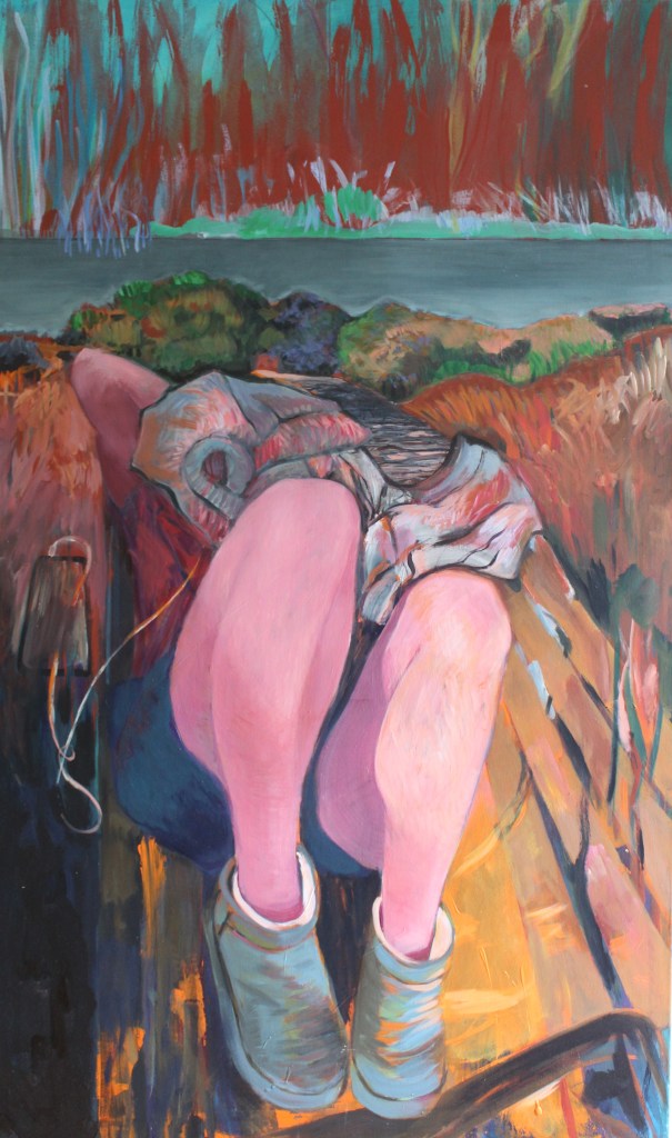 Am Fluss I /2026/ 90 x 150 cm acrylic on canvas