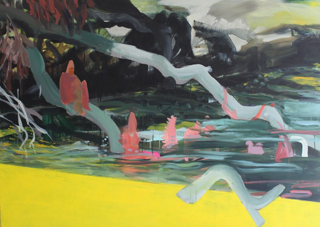 Am Fluss II /2026/ 140 x 100 cm acrylic on canvas