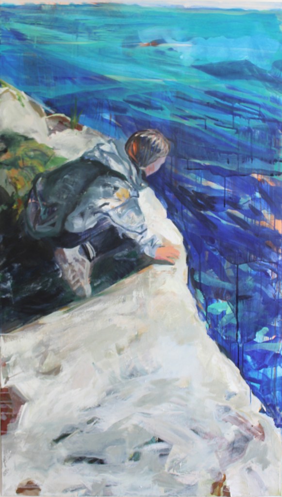 Steilküste [Diagonale] /2026/ 80 x 140 cm acrylic on canvas