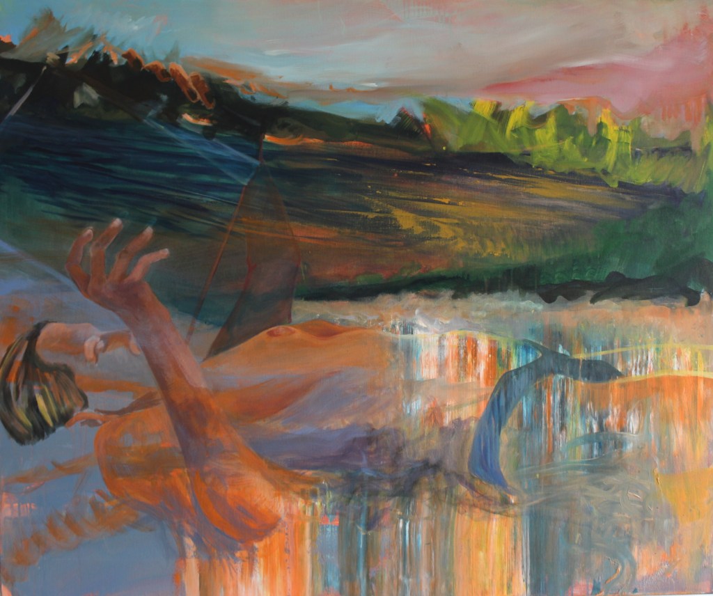 Leserin /2025/ 120 x 100 cm acrylic on canvas
