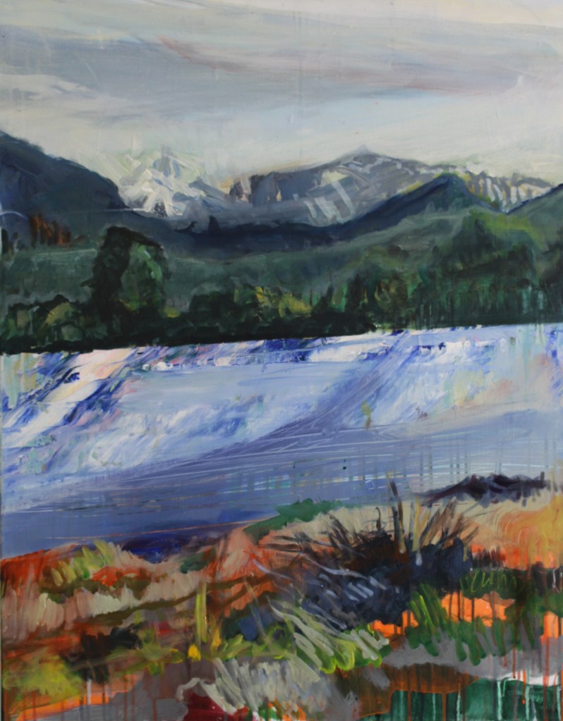 Schräge Landschaft /2026/ 70 x 90 cm acrylic on canvas